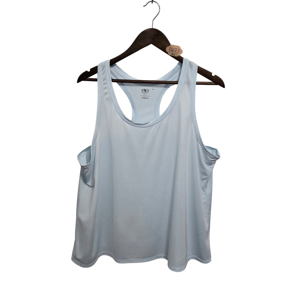 Athletic Works Womens DriWorks Racerback Tank Top Blue XXXL 22 AW16100150383